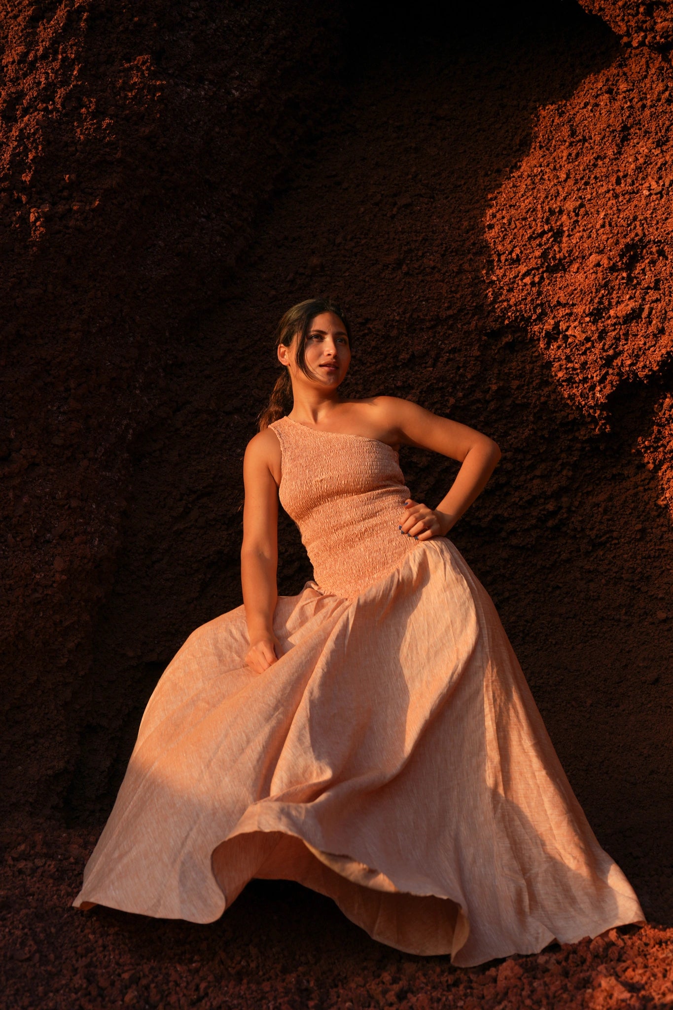 Maxi dress terracota