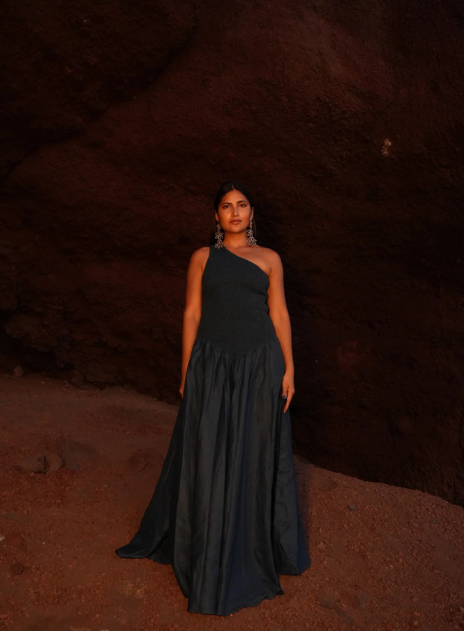 Navy blue long dresss