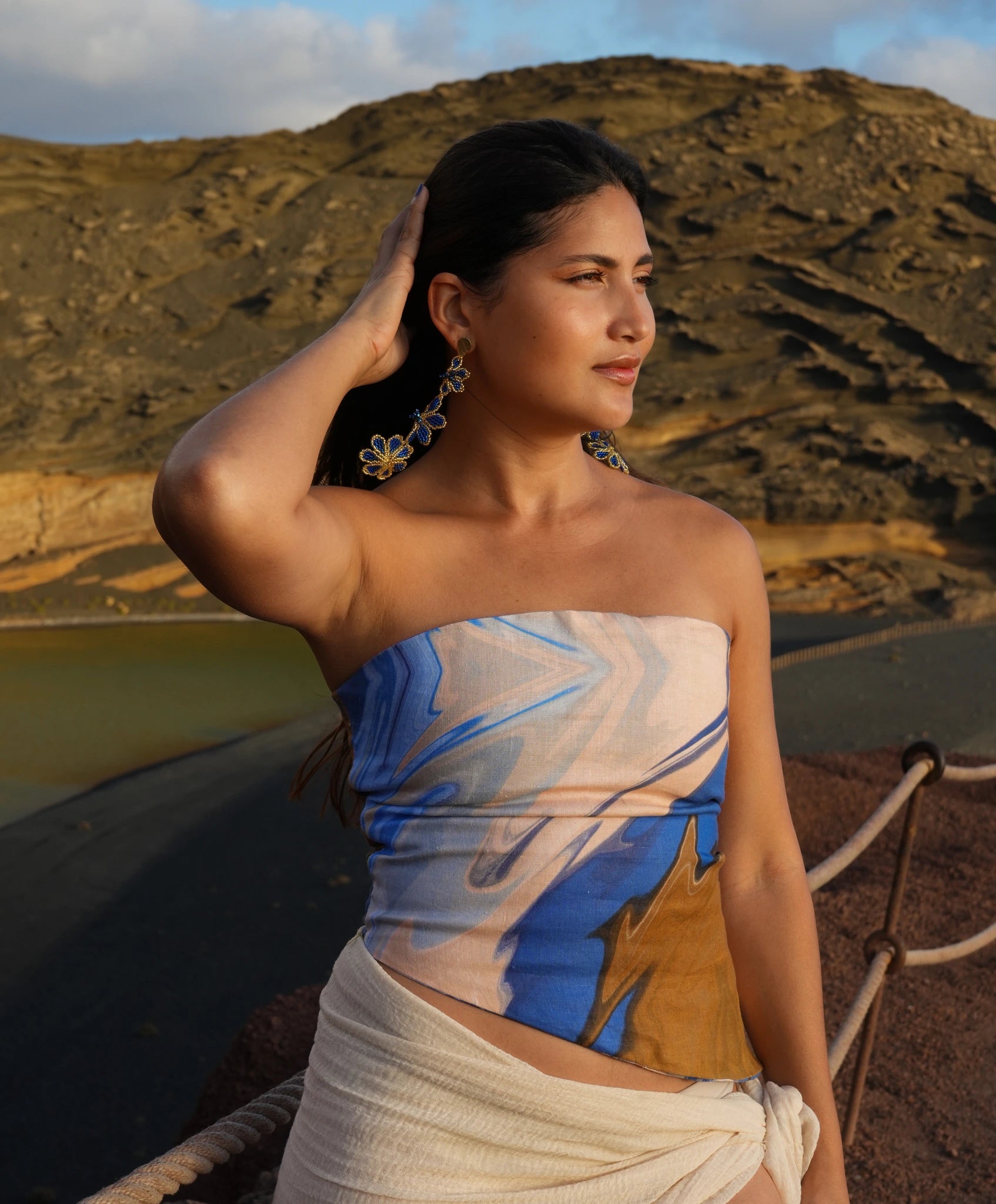 Asymmetric Strapless Top