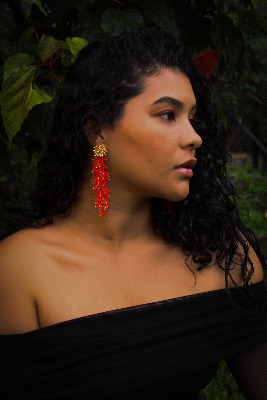 Tropical Coral Earrings