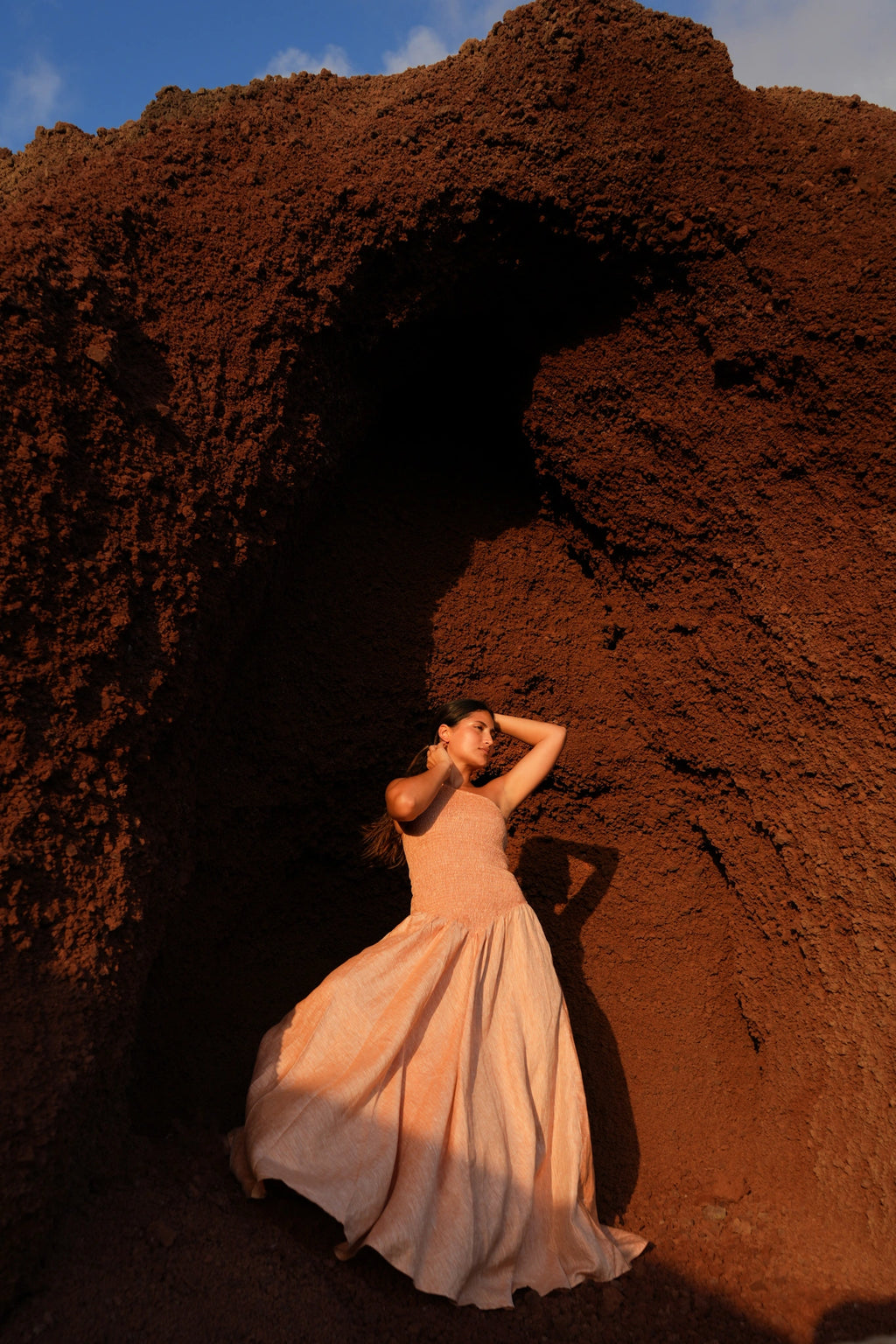 Hemp Maxi dress terracota