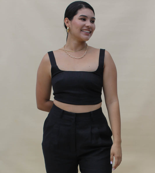 Brisa Crop-Top Black