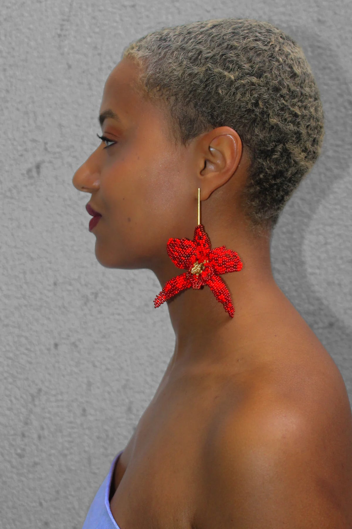 La Flor in Red Handmade Earrings