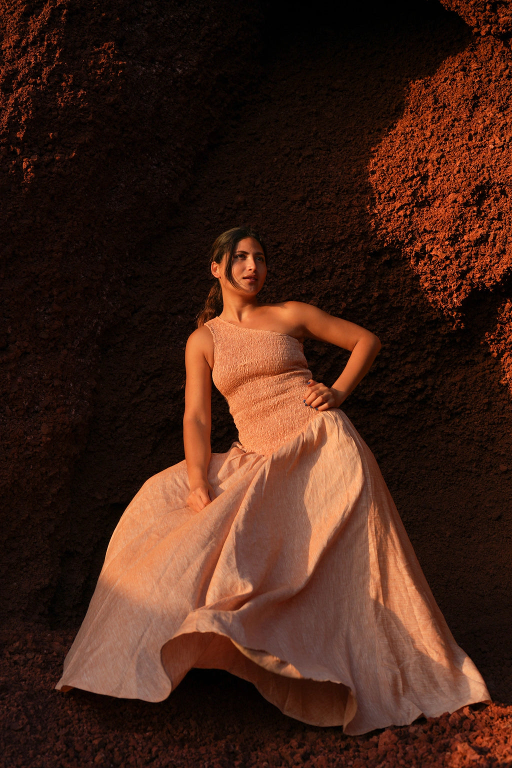 Maxi dress terracota