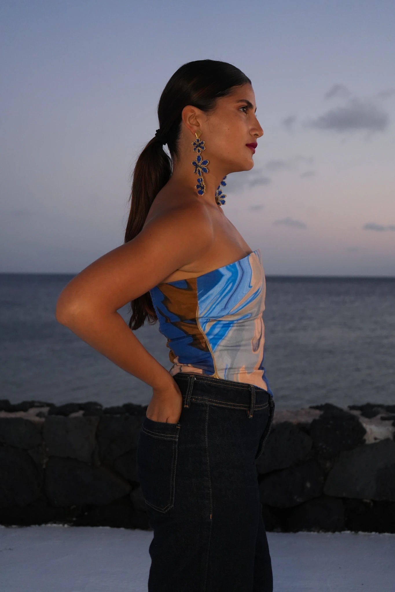 Strapless top hemp