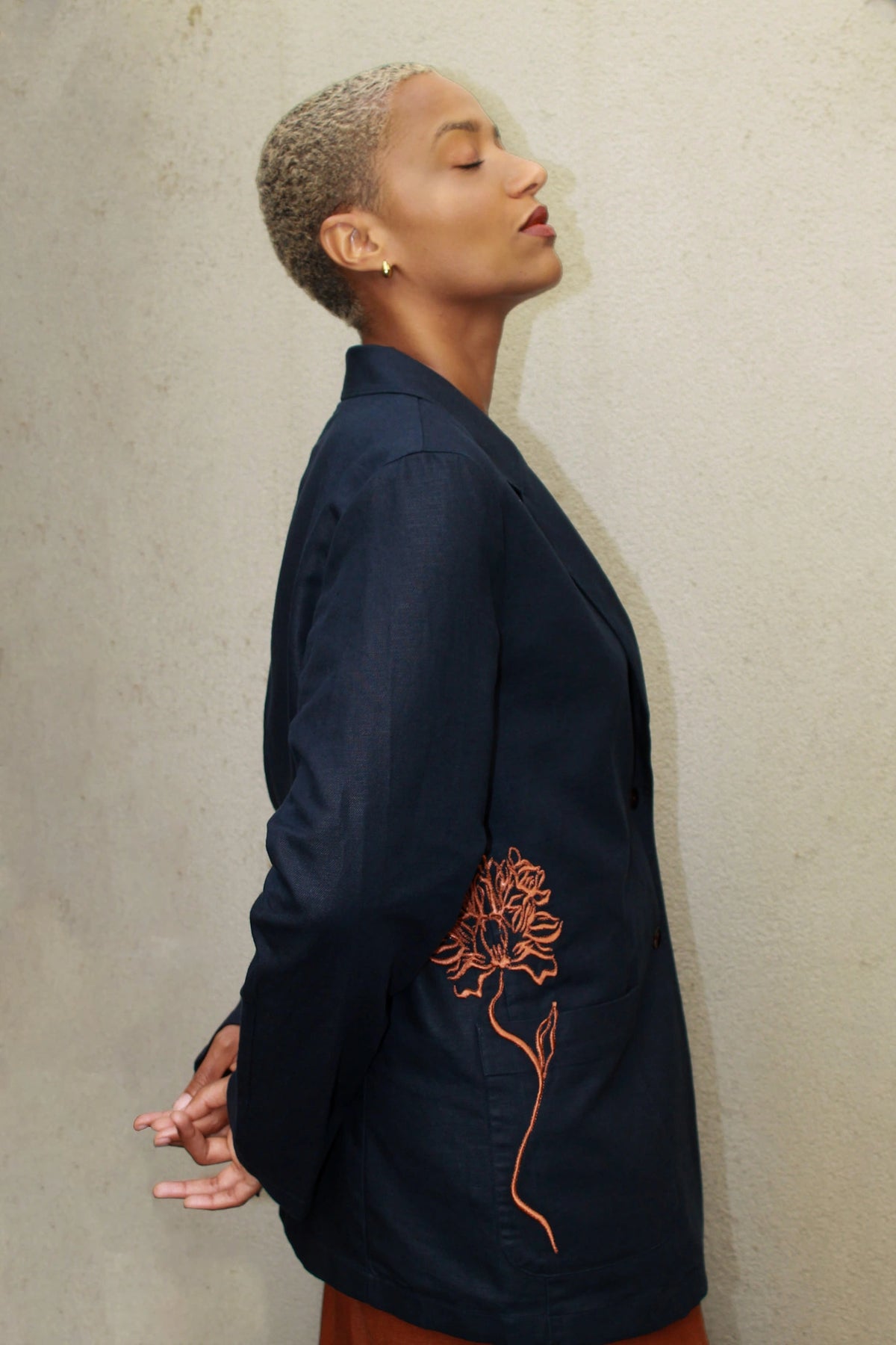 Flora Tailored Jacket Navy