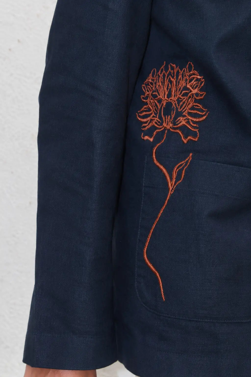 Flora Tailored Jacket Navy
